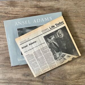 Vintage Ansel Adams Hardback Book Yosemite and The Range of Light Signed Flaw